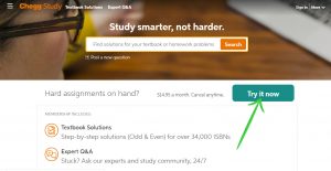 chegg trial account