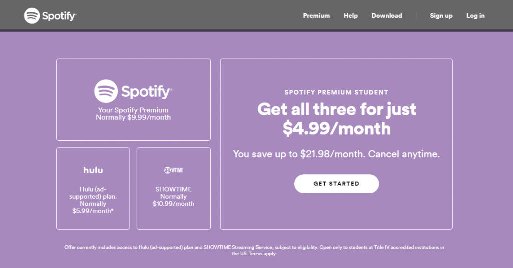 help connecting hulu to spotify student premium