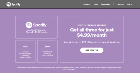 spotify student sign up
