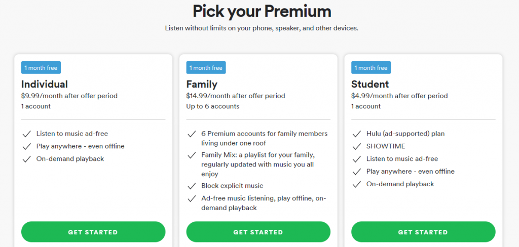 spotify premium discount