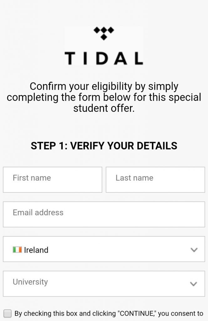 tidal student discount