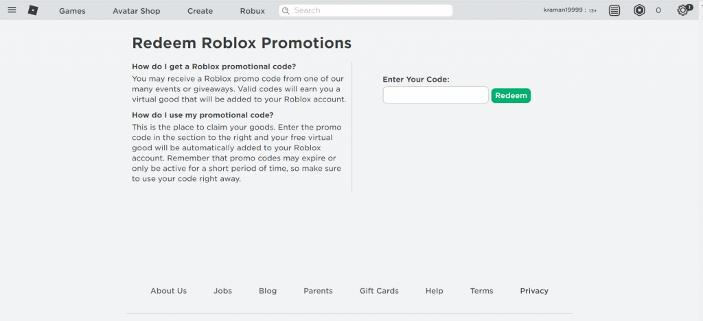 roblox promo codes that are still redeemable